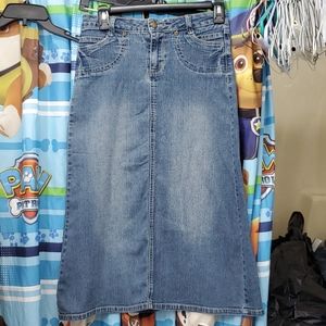 Cato Girls Long Denim Skirt Size 10